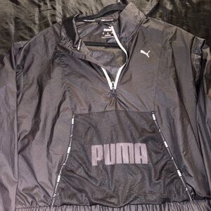 PUMA Black and Gray Windbreaker